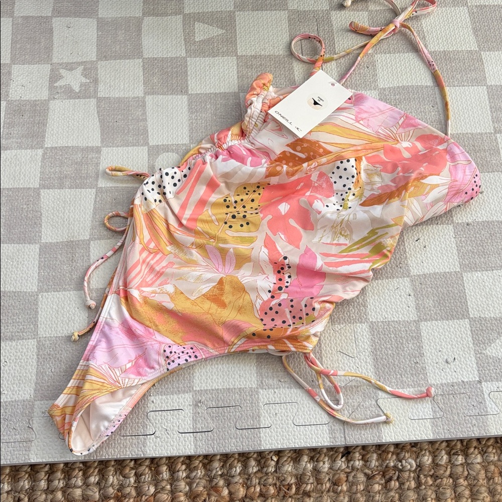 O'Neill Pink and Orange Floral Swimsuit